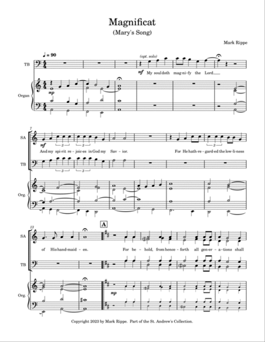 Magnificat (StA C00188) Magnificat (StA C00188) 4-Part scores gallery preview page 2