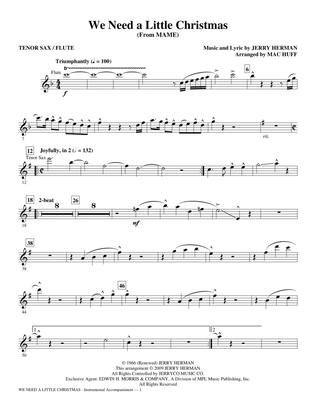 We Need A Little Christmas (from Mame) (arr. Mac Huff) - Tenor Sax/Flute