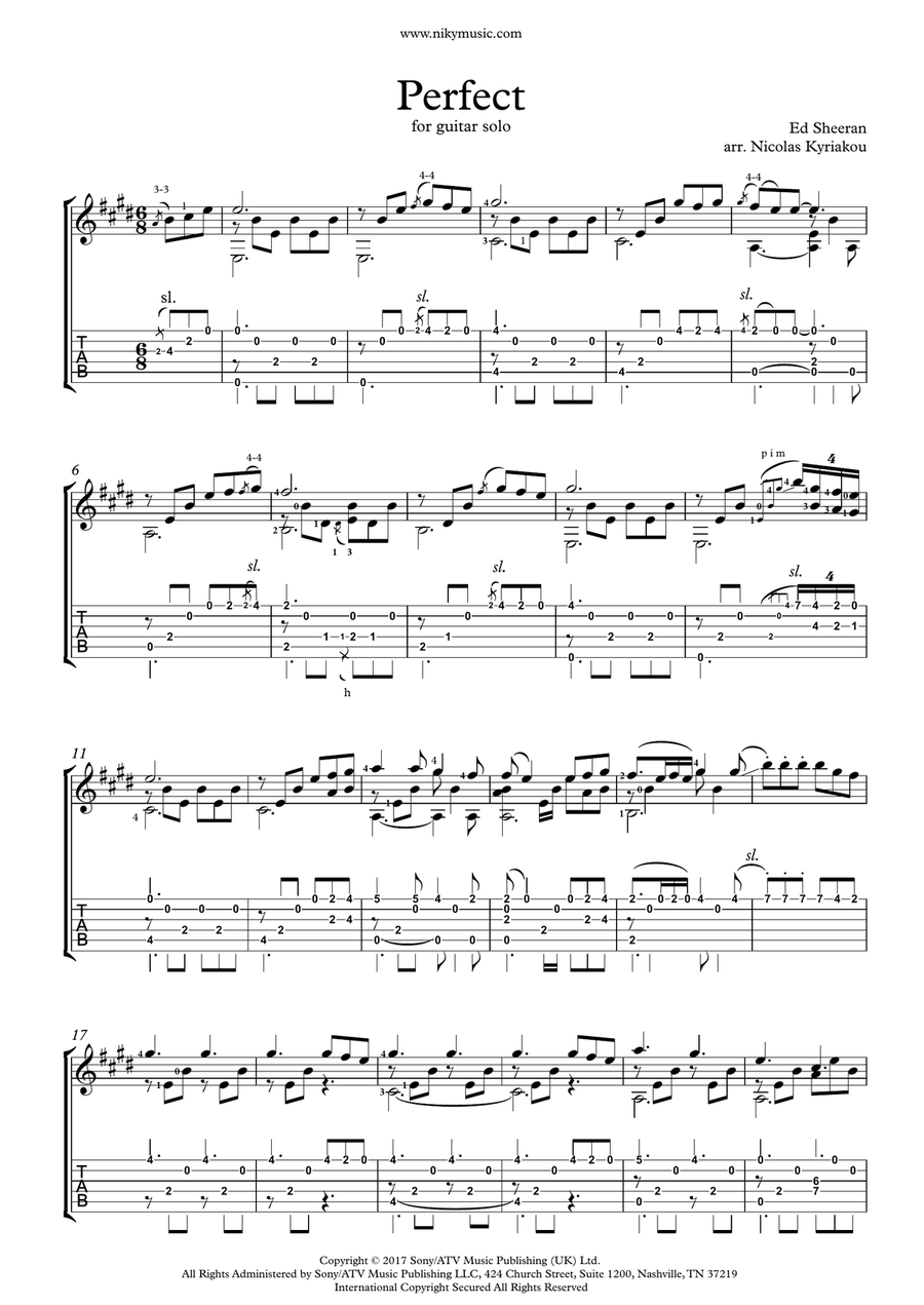 Perfect Acoustic Guitar scores gallery preview page 1