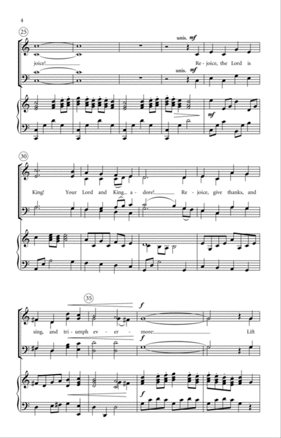 Rejoice, the Lord Is King! 4-Part scores gallery preview page 4