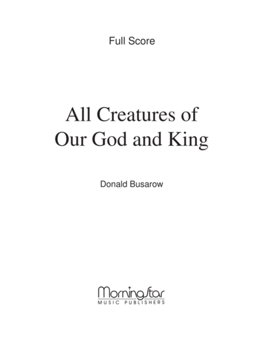 All Creatures of Our God and King Choir scores gallery preview page 1