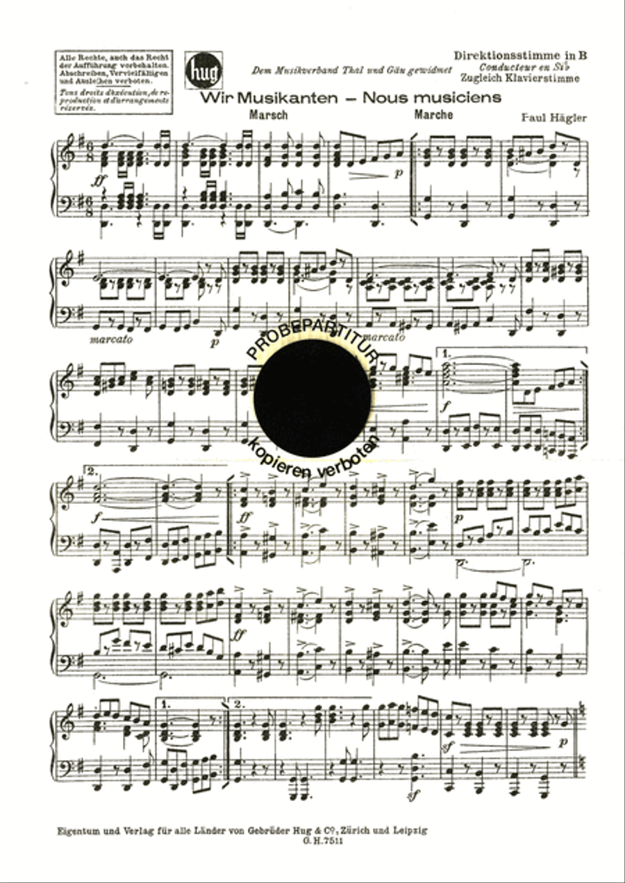 Wir Musikanten Set of Parts scores gallery preview page 1
