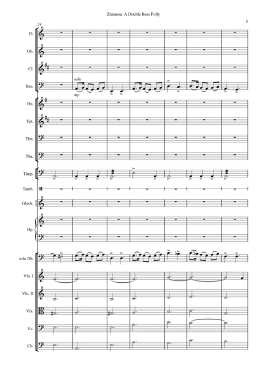 A DOUBLE BASS FOLLY, A Short Concerto for Double Bass and Orchestra image number null