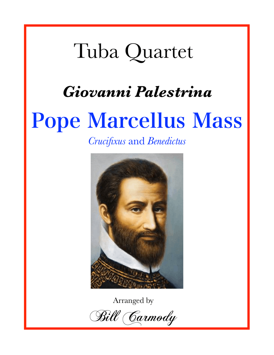 Pope Marcellus Mass excerpts: Crucifixus and Benedictus Brass Ensemble scores gallery preview page 1