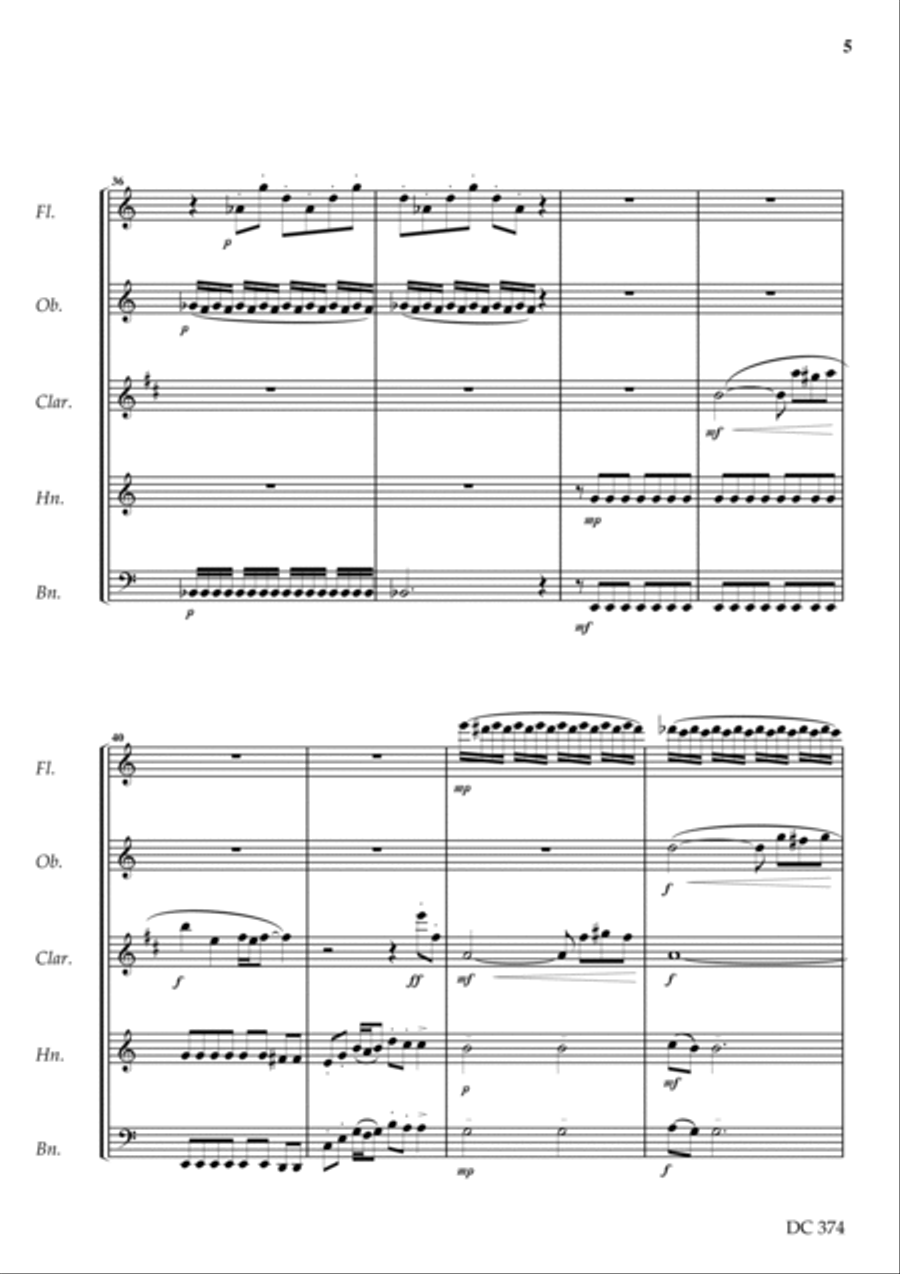 Wind Quintet Wind Quintet Woodwind Quintet scores gallery preview page 5