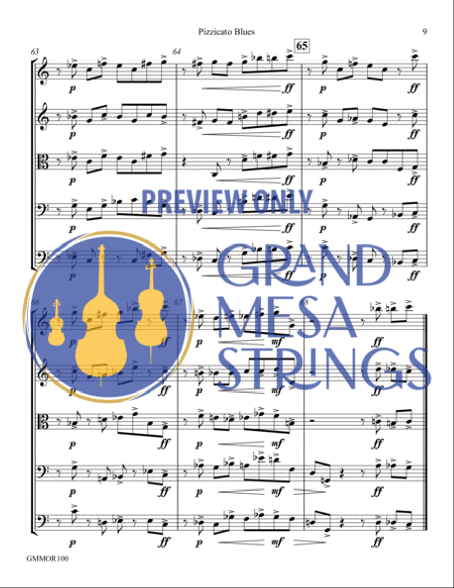 Pizzicato Blues Pizzicato Blues String Orchestra scores gallery preview page 10