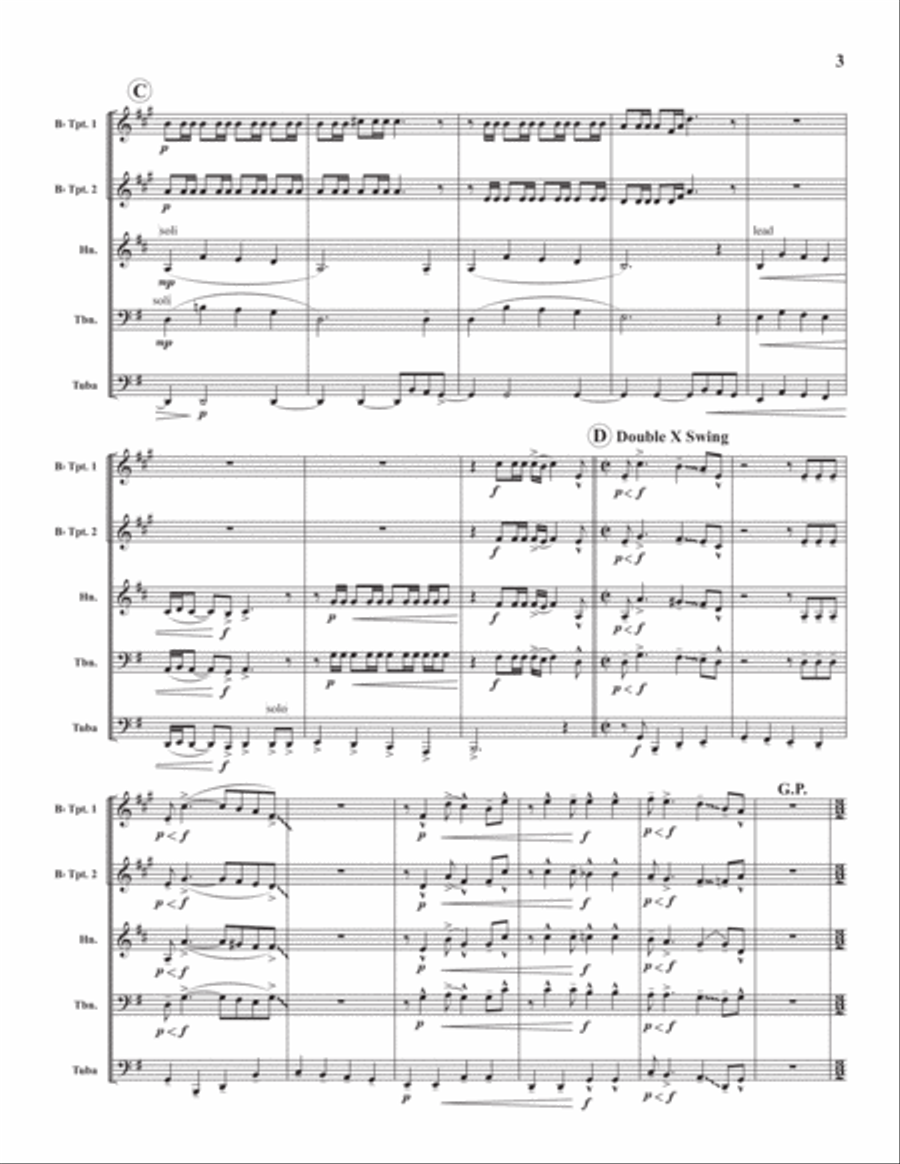 J.B. Jingle Bells J.B. Jingle Bells Brass Quintet scores gallery preview page 4