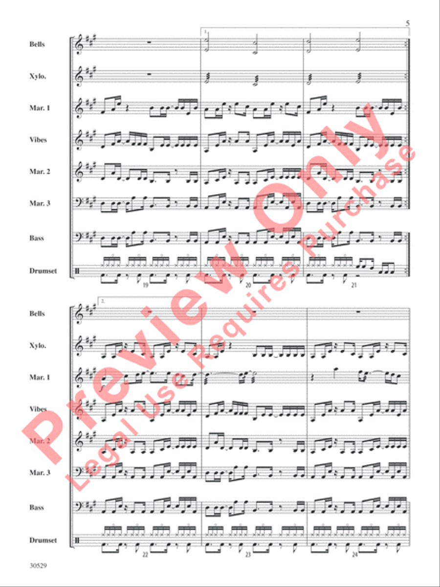 Good Riddance (Time of Your Life) Percussion Ensemble scores gallery preview page 6