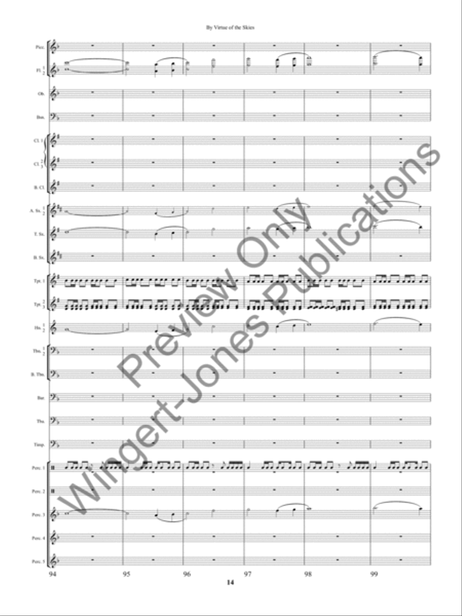 By Virtue of the Skies Concert Band scores gallery preview page 17