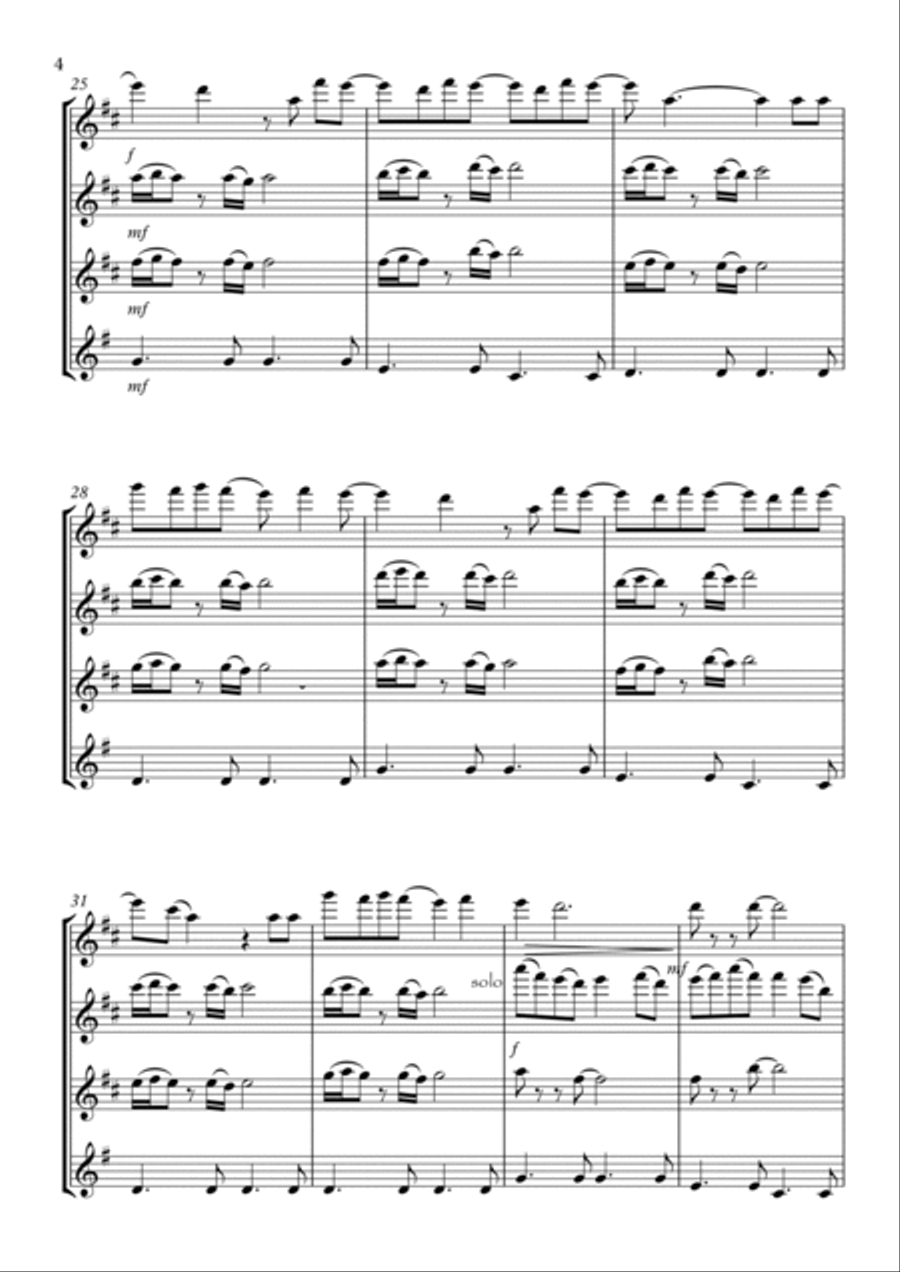 Mandy Flute Quartet scores gallery preview page 4