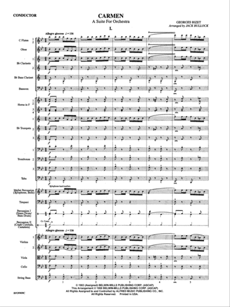 Carmen Suite Full Orchestra scores gallery preview page 3