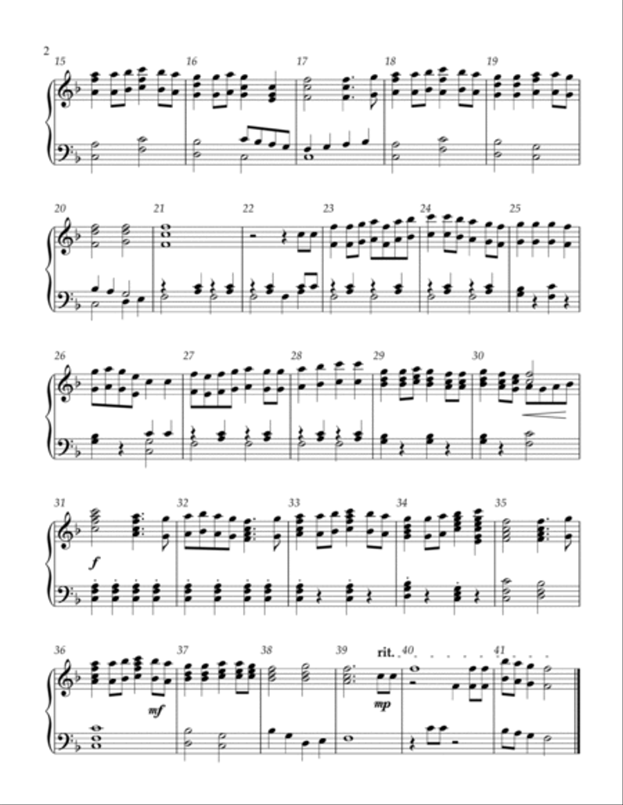 Simple Gifts (3 octave handbells) 3-Octaves scores gallery preview page 3