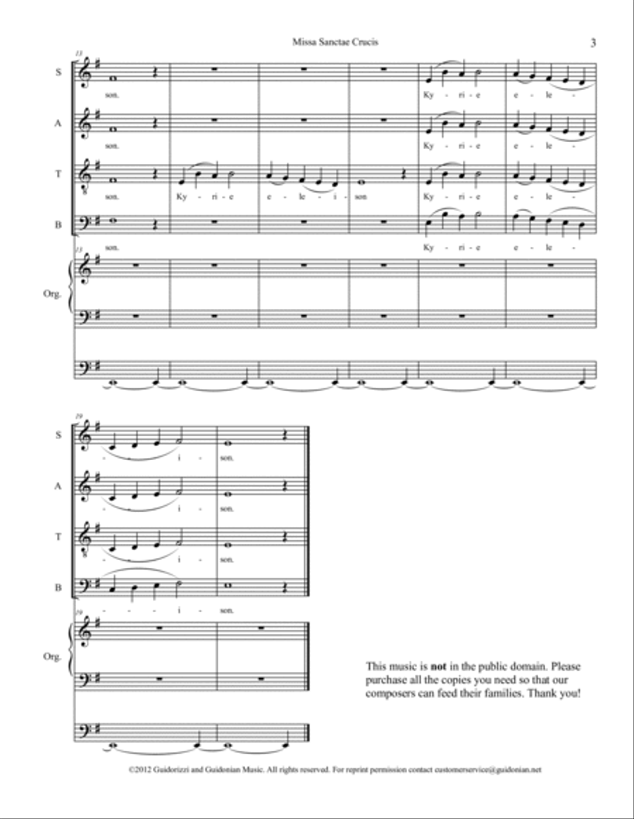 Missa Sanctae Crucis 4-Part scores gallery preview page 3
