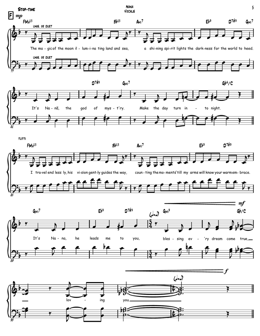 Nana Das Aguas Divisi scores gallery preview page 5