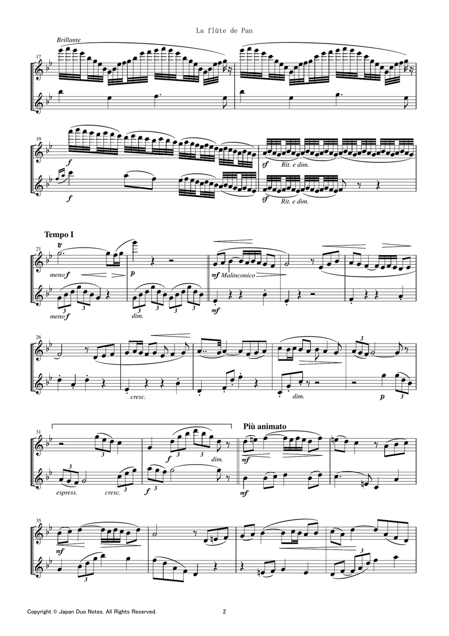 Adagio from La flûte de Pan / Jules Mouquet by Jules Mouquet