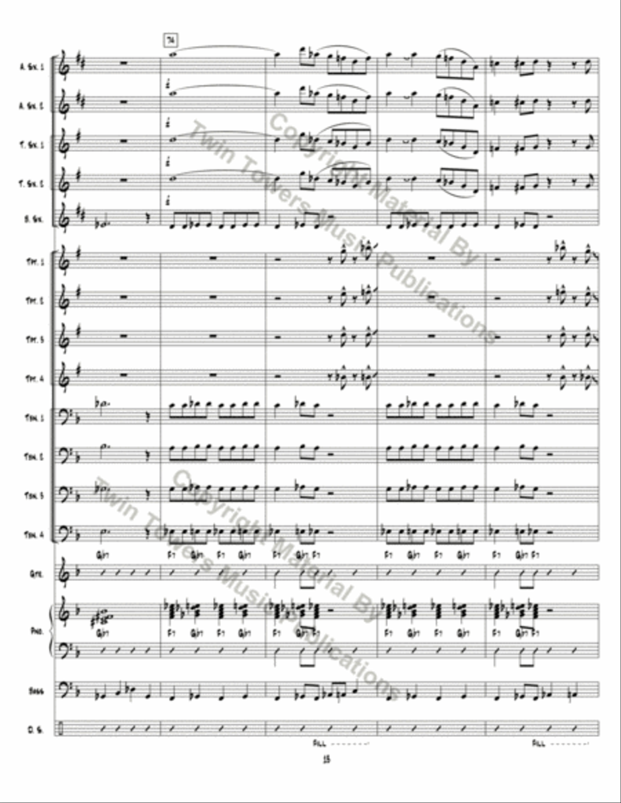 Unnumbered in the Front Unnumbered in the Front Jazz Ensemble scores gallery preview page 14