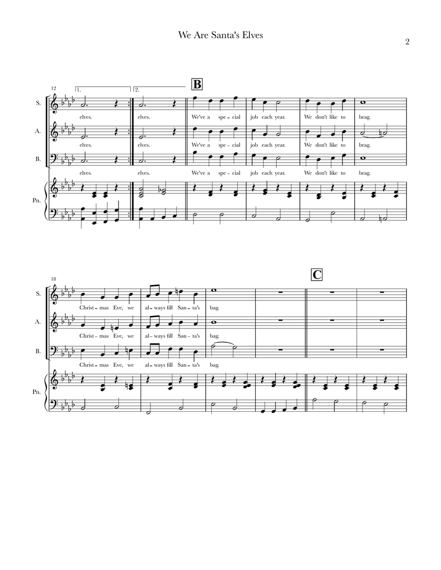 We Are Santa's Elves 3-Part scores gallery preview page 2