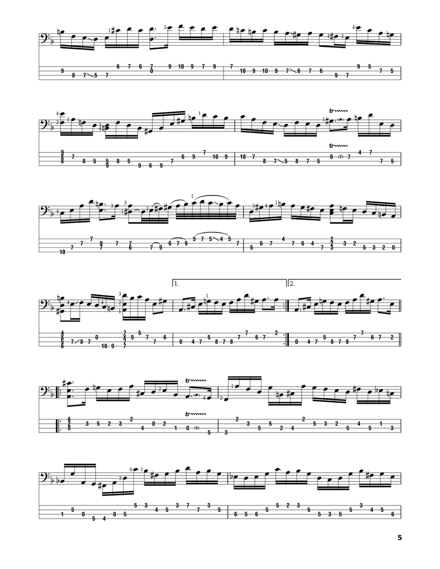 Cello Suite No. 2 In D Minor, BWV 1008 Cello scores gallery preview page 5