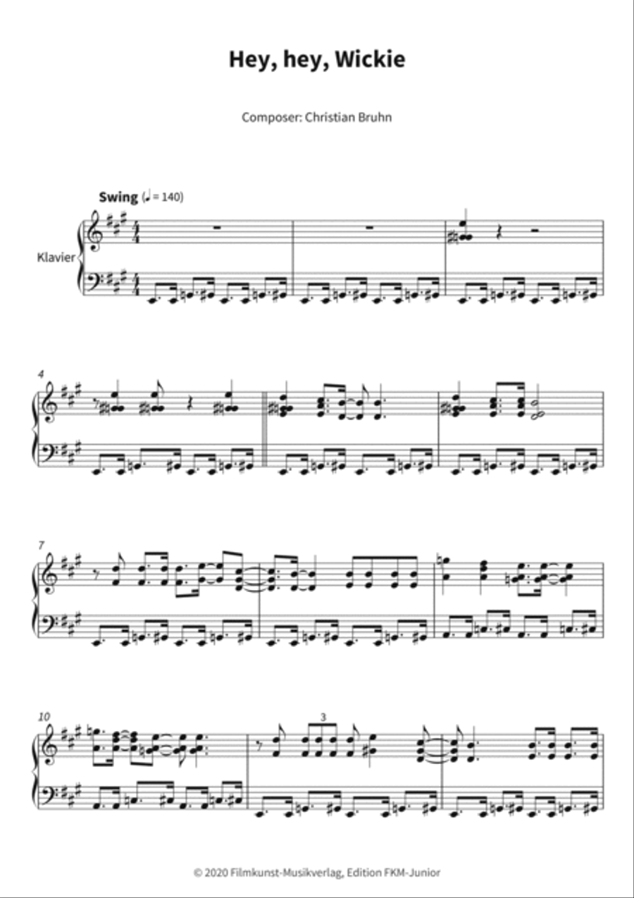 Hey, hey, Wickie Piano scores gallery preview page 3