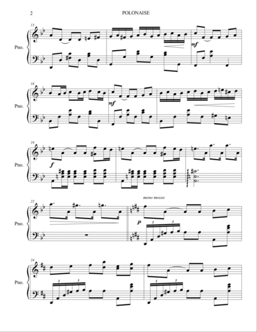 Polonaise Polonaise Piano Solo scores gallery preview page 2