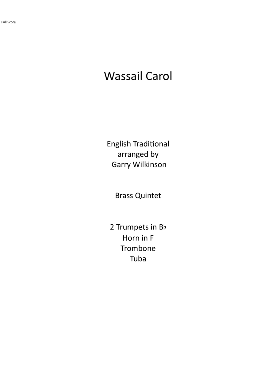 Wassail Carol Trumpet scores gallery preview page 1