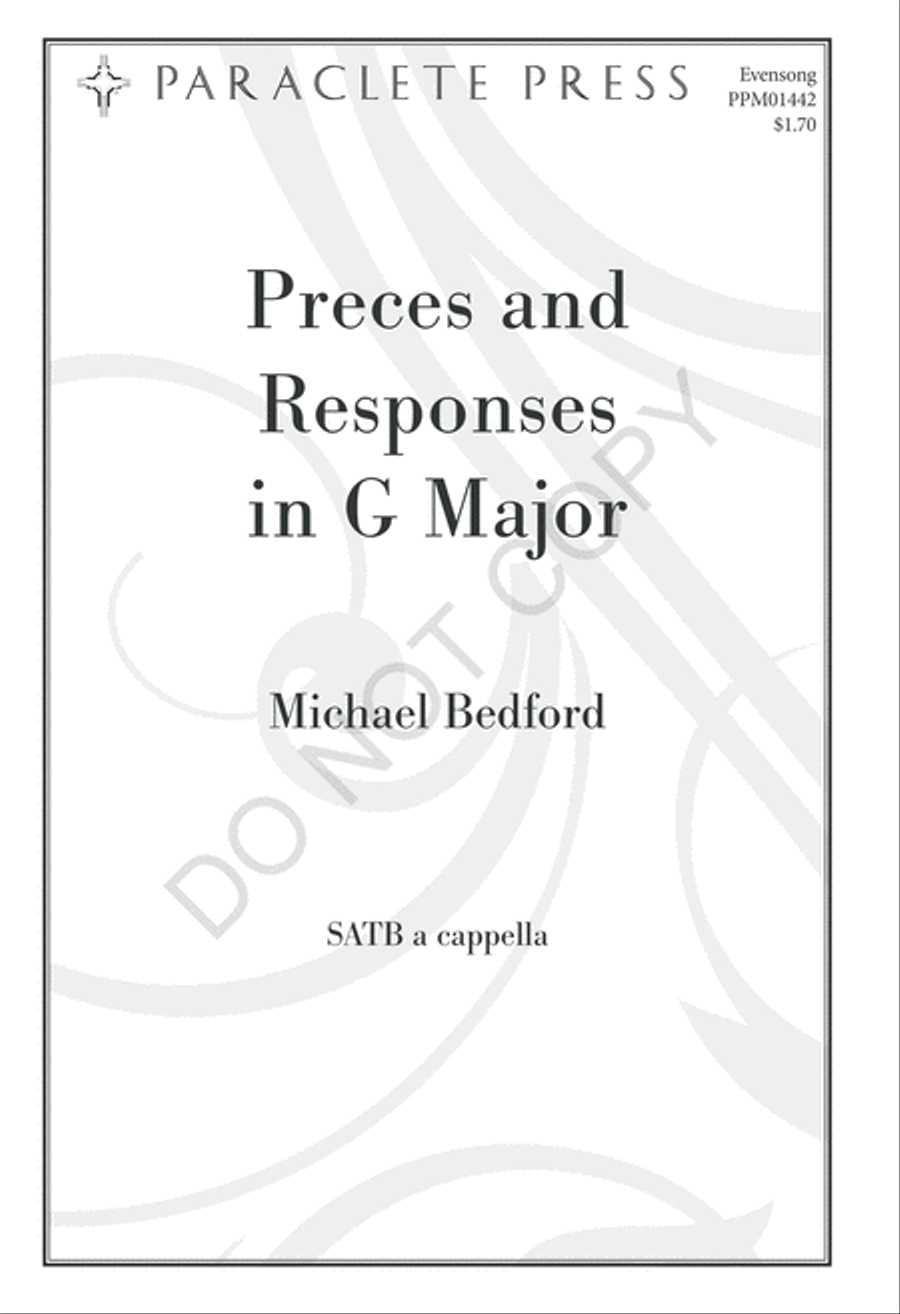 Preces and Responses in G-Major 4-Part scores gallery preview page 2