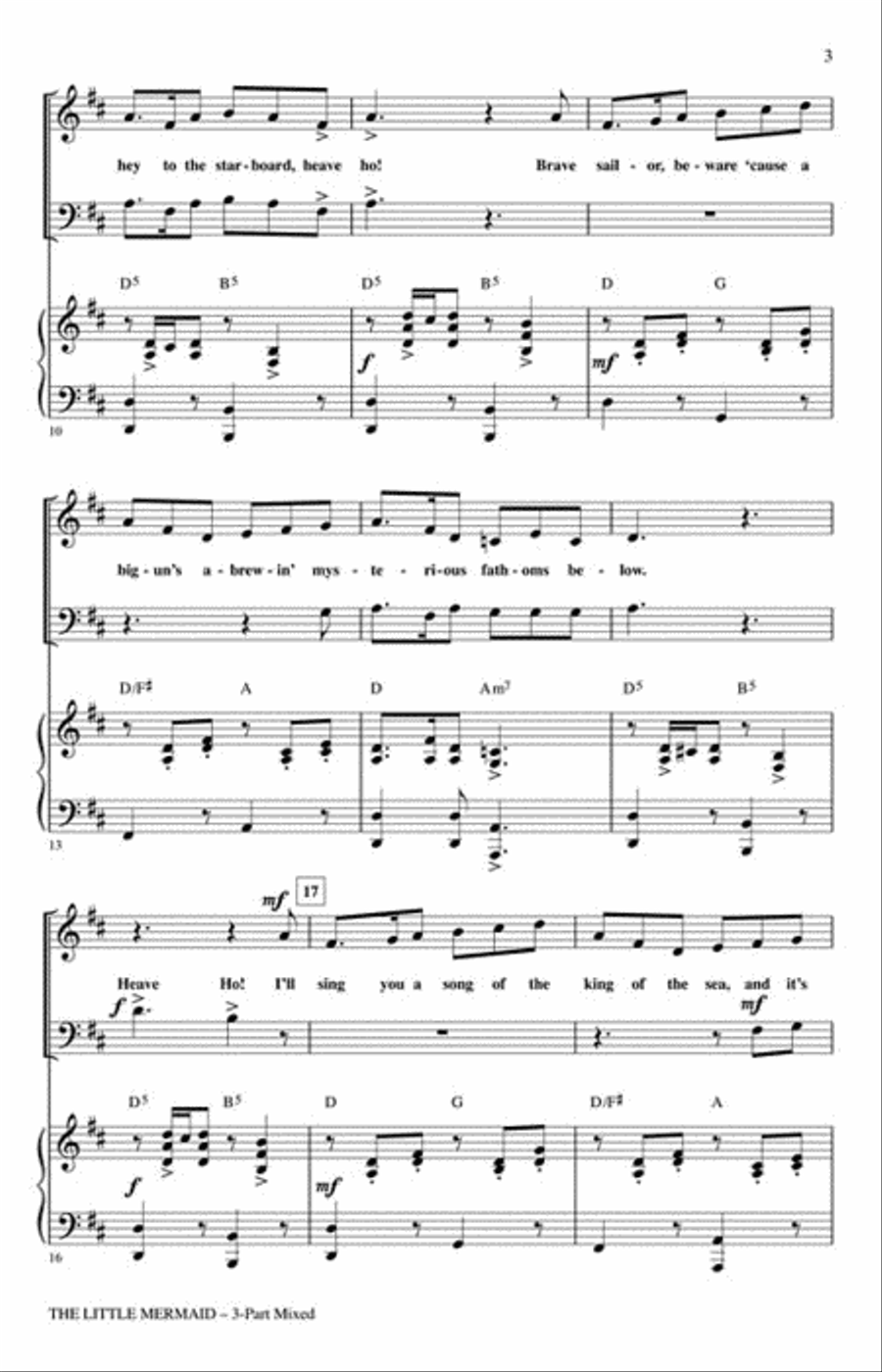 The Little Mermaid Choir scores gallery preview page 3