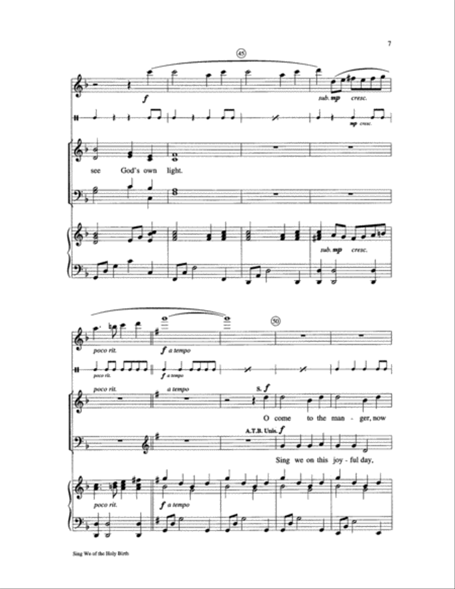 Sing We of the Holy Birth 4-Part scores gallery preview page 7