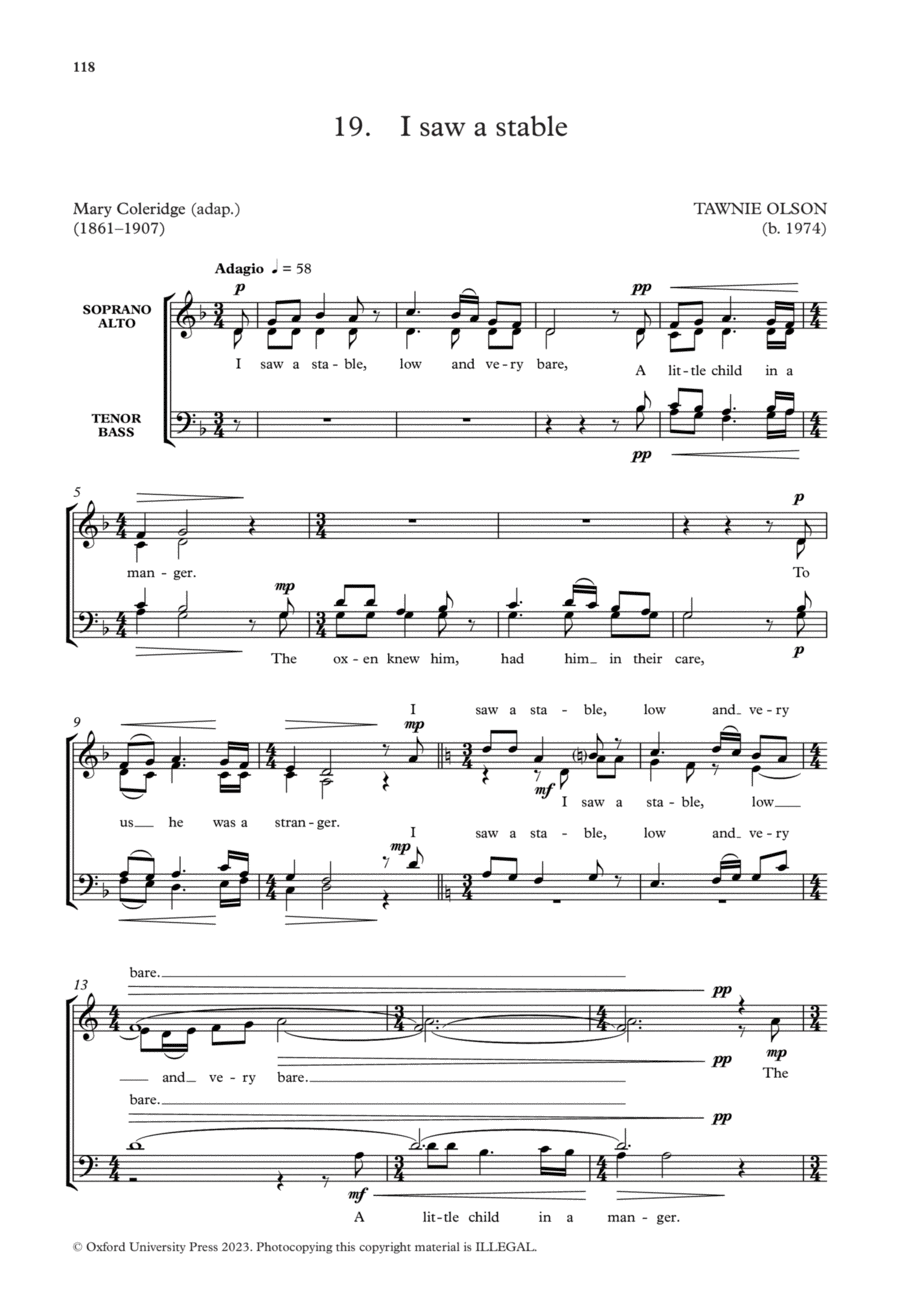 I saw a stable I saw a stable Score scores gallery preview page 1