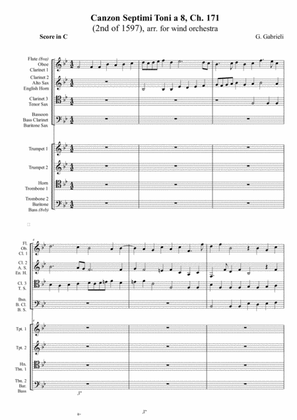 G. Gabrieli - Canzon per sonar septimi toni a 8, Ch.171, arr. for Wind Orchestra