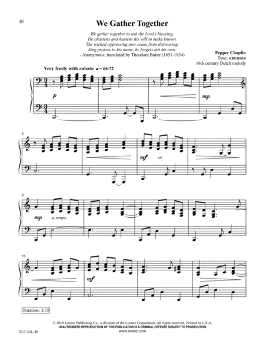 For the Beauty of the Earth Piano Solo scores gallery preview page 11