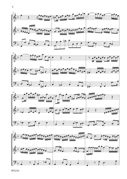 BUXTEHUDE TRIO SONATA IN F MAJOR OPUS 1 BuxWV252 for flute, oboe & bassoon or cello