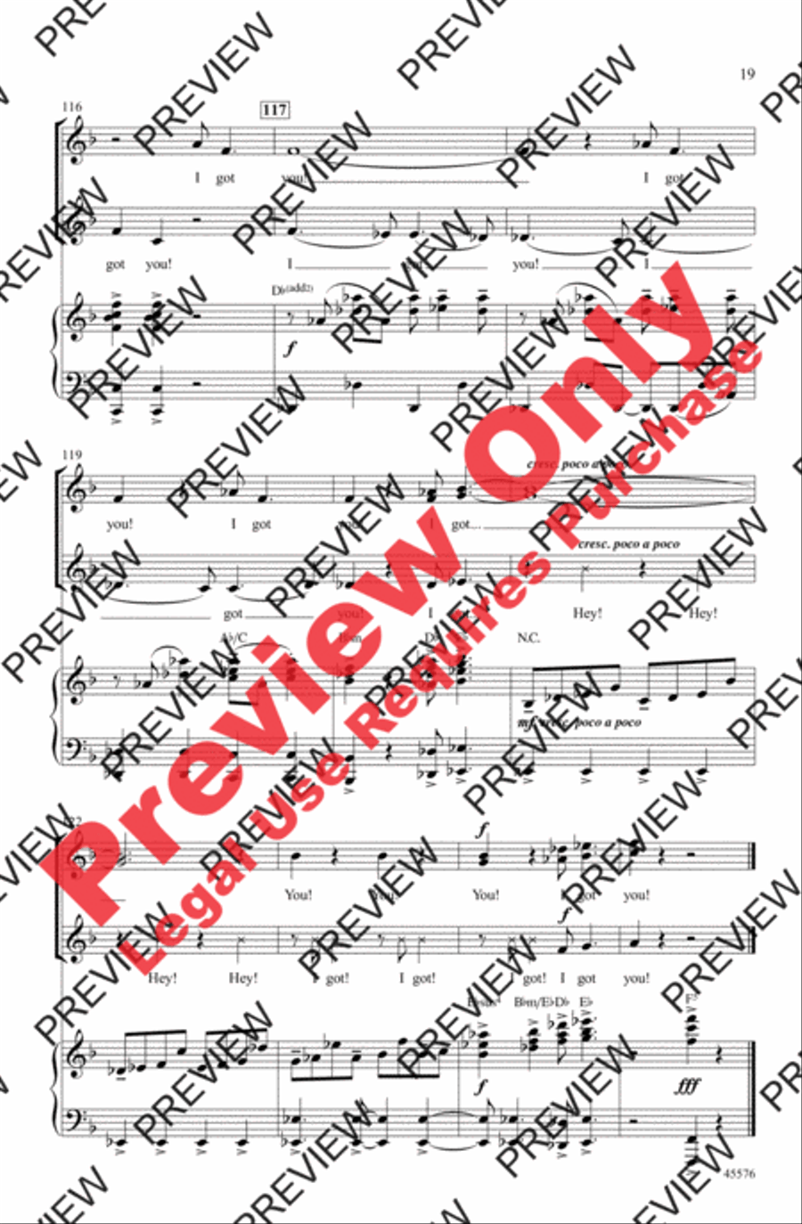 I Got You I Got You Women's Choir scores gallery preview page 19