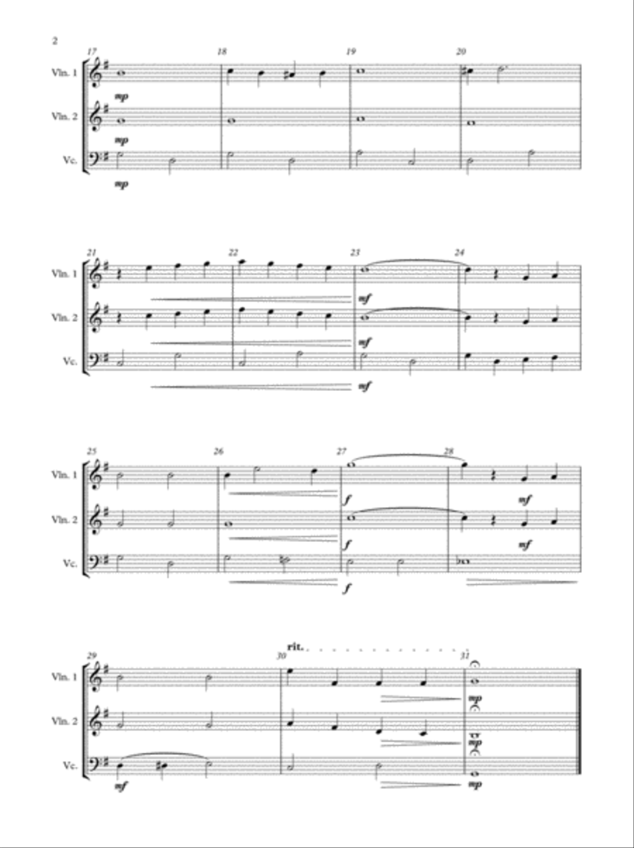 White Christmas String Trio scores gallery preview page 3