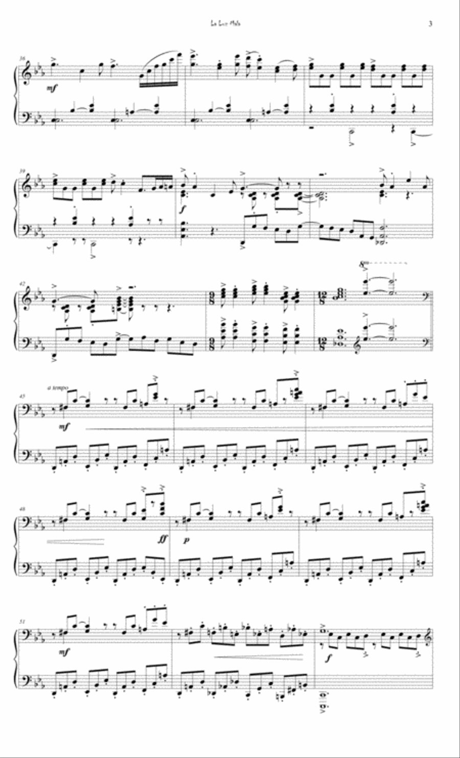 La Luz Mala Piano Solo scores gallery preview page 3