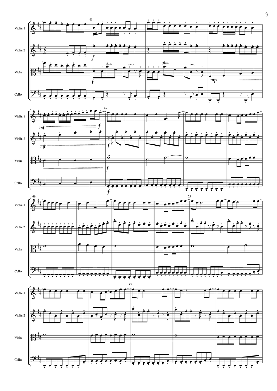 Good Luck, Babe! String Quartet scores gallery preview page 3