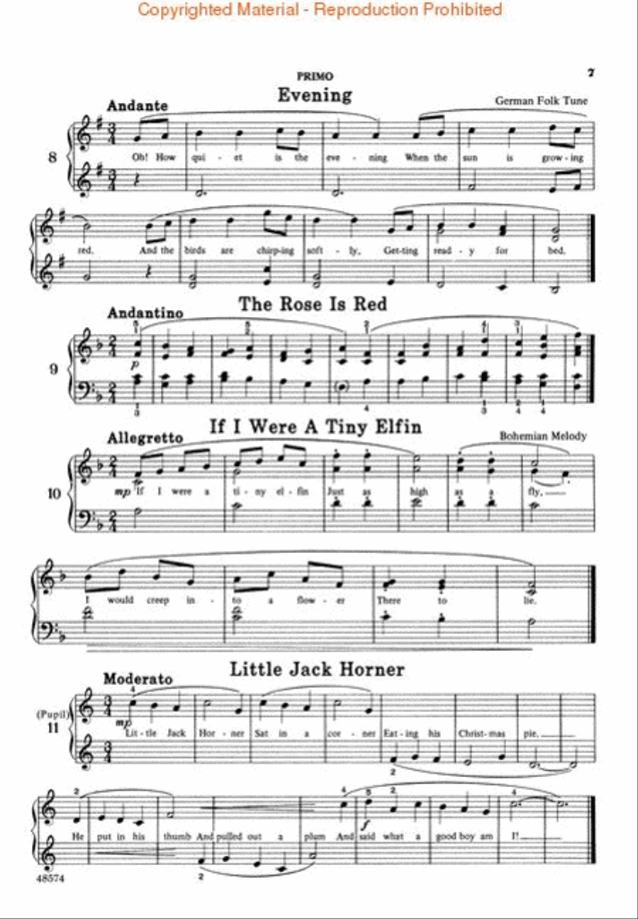 1st Duet Book Piano Duet scores gallery preview page 3
