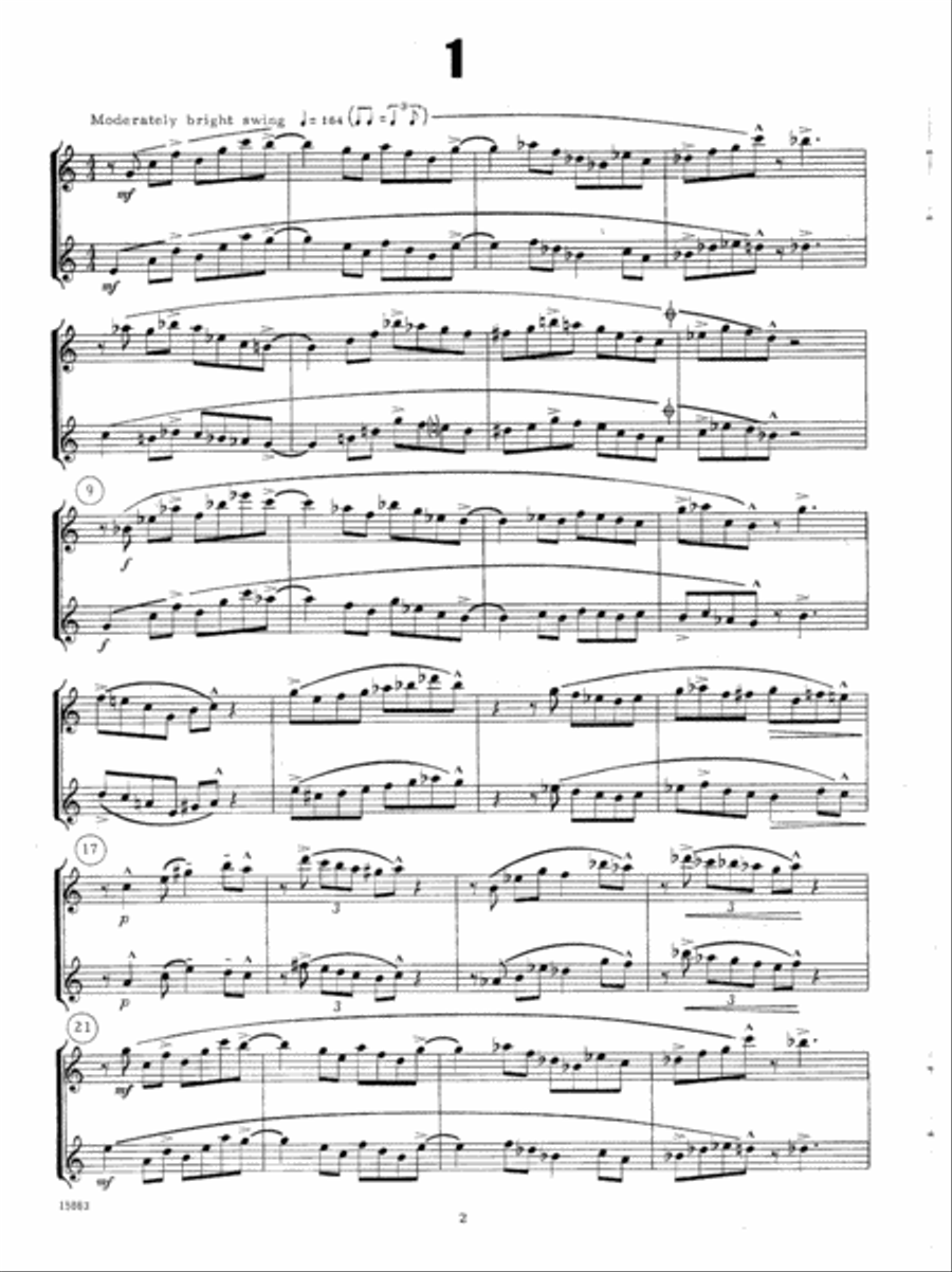 Six Jazz Duets, Volume 1 Six Jazz Duets, Volume 1 Woodwind Duet scores gallery preview page 2