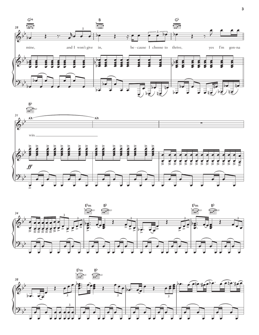 Survival Survival Piano, Vocal, Guitar scores gallery preview page 3