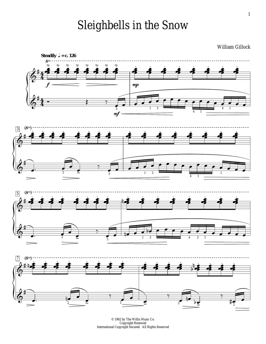 Sleighbells In The Snow Sleighbells In The Snow Piano Method scores gallery preview page 1