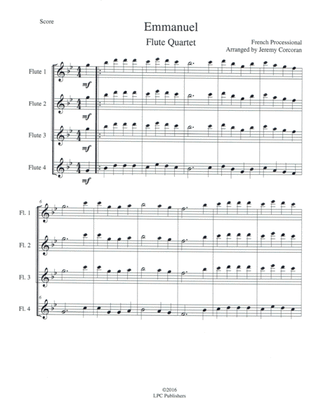 Oh Come, Emmanuel for Flute Quartet