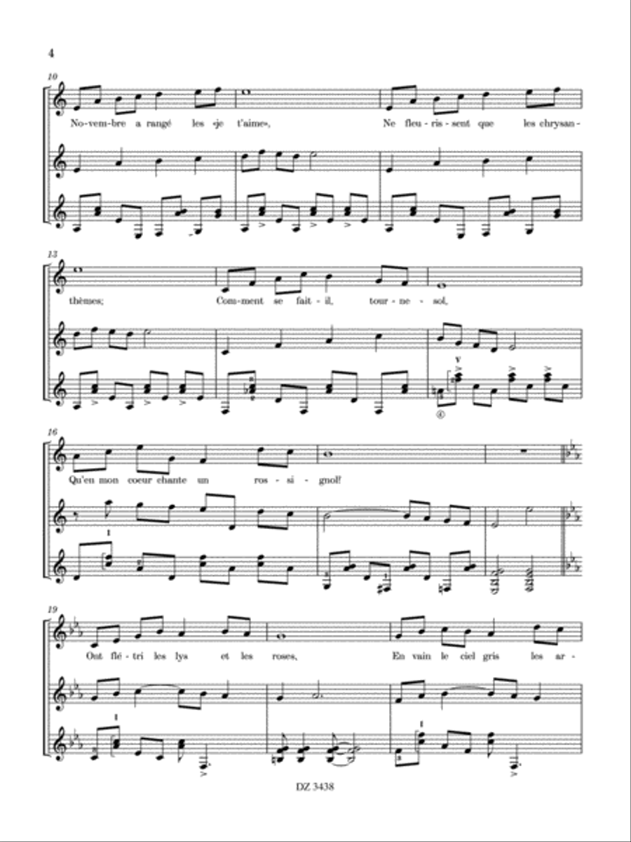 Printemps en novembre Flute scores gallery preview page 5
