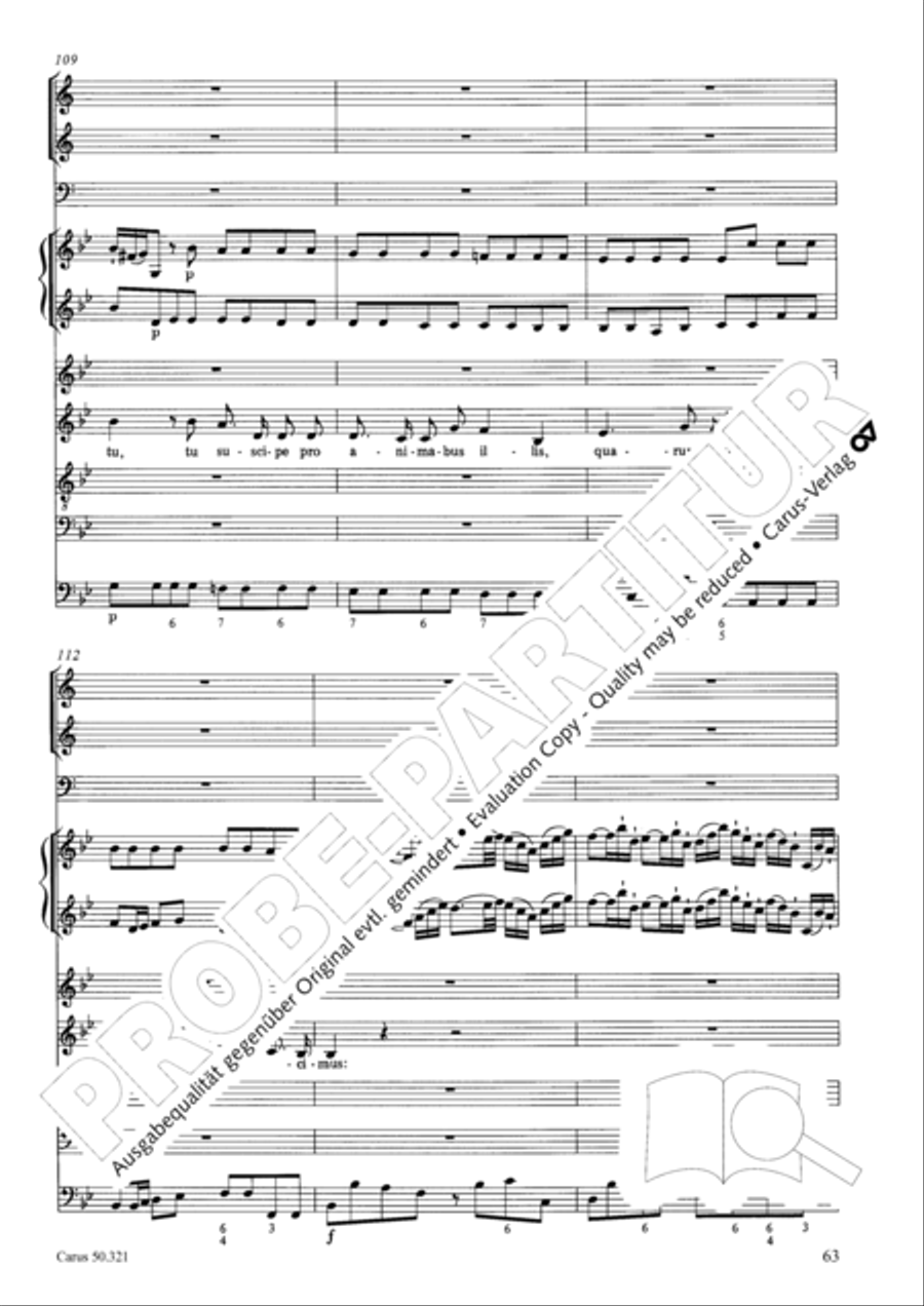 Requiem in C minor 4-Part scores gallery preview page 69