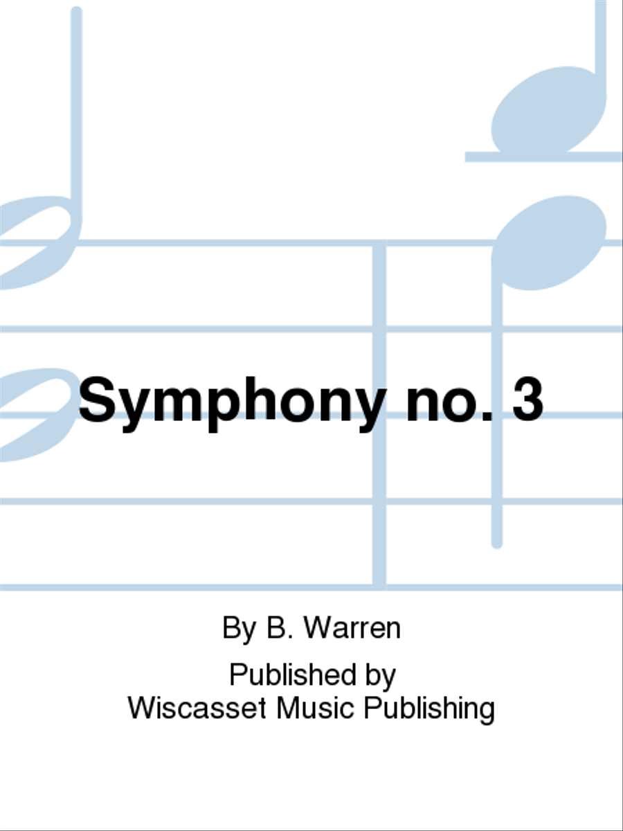 Symphony no. 3 Orchestra scores gallery preview page 1