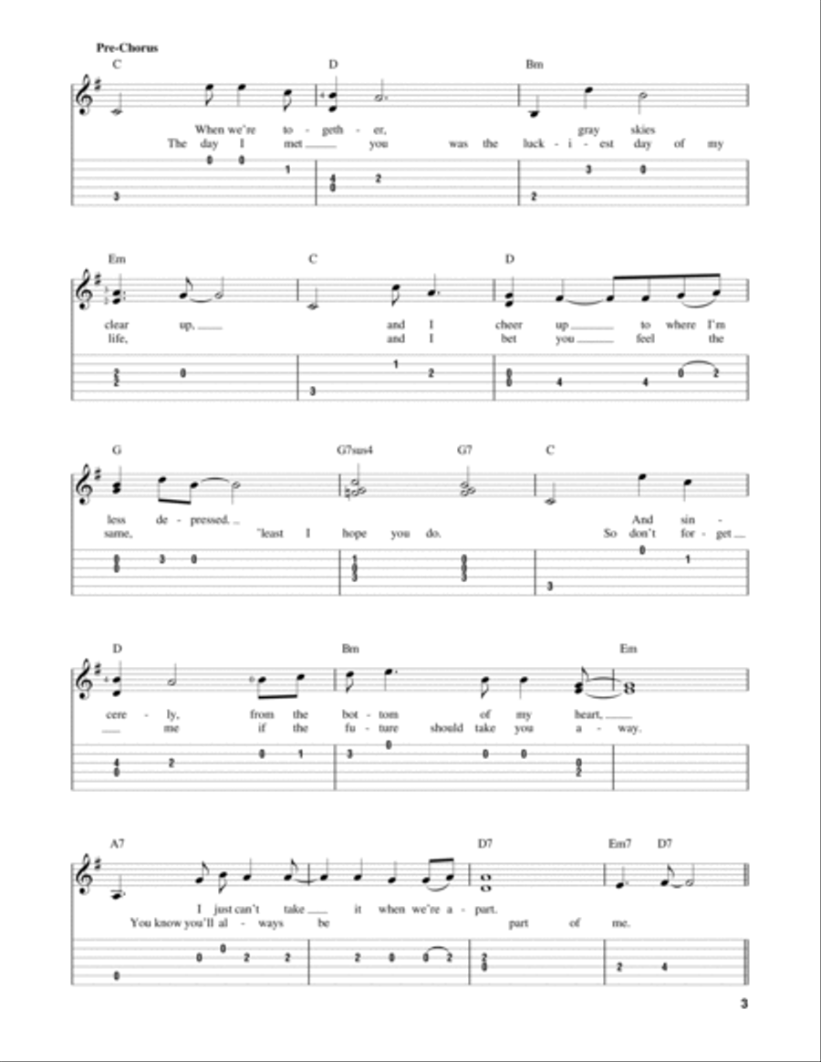 We Belong Together (from Toy Story 3) Guitar Tablature scores gallery preview page 3