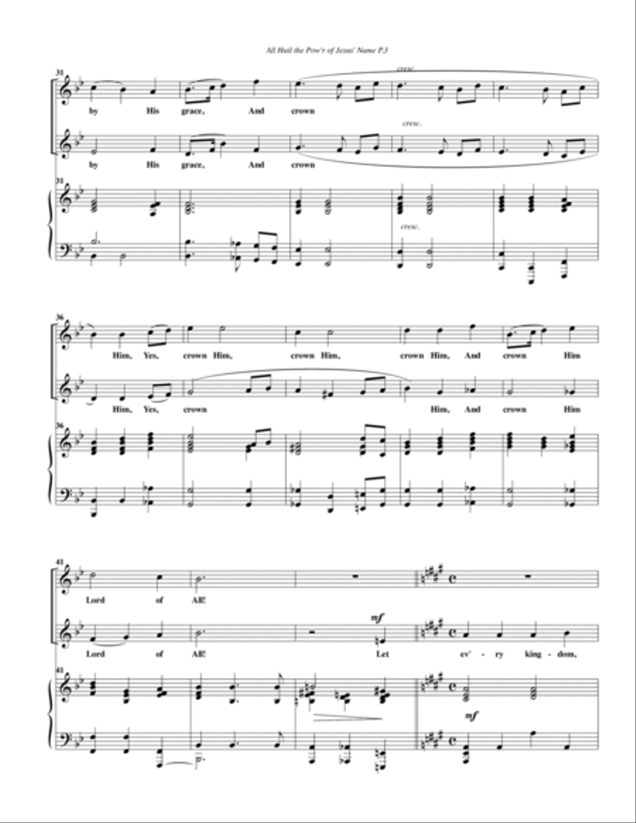 All Hail the Pow'r of Jesus' Name--Vocal Duet.pdf Vocal Duet scores gallery preview page 4