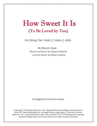 Book cover for How Sweet It Is (To Be Loved By You)