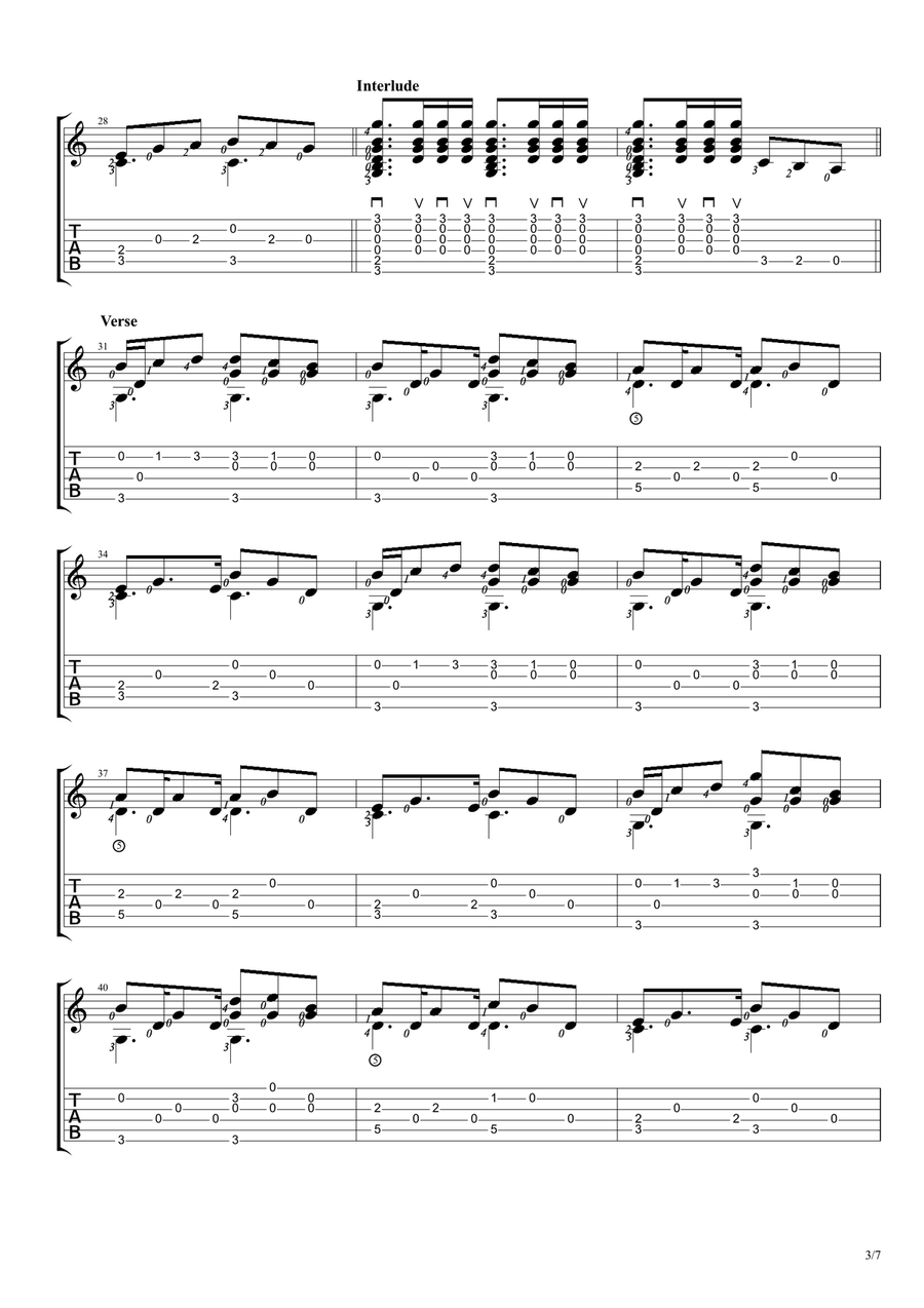 The Only Exception Acoustic Guitar scores gallery preview page 3