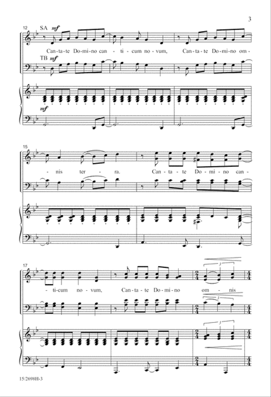 Cantate Domino 4-Part scores gallery preview page 3