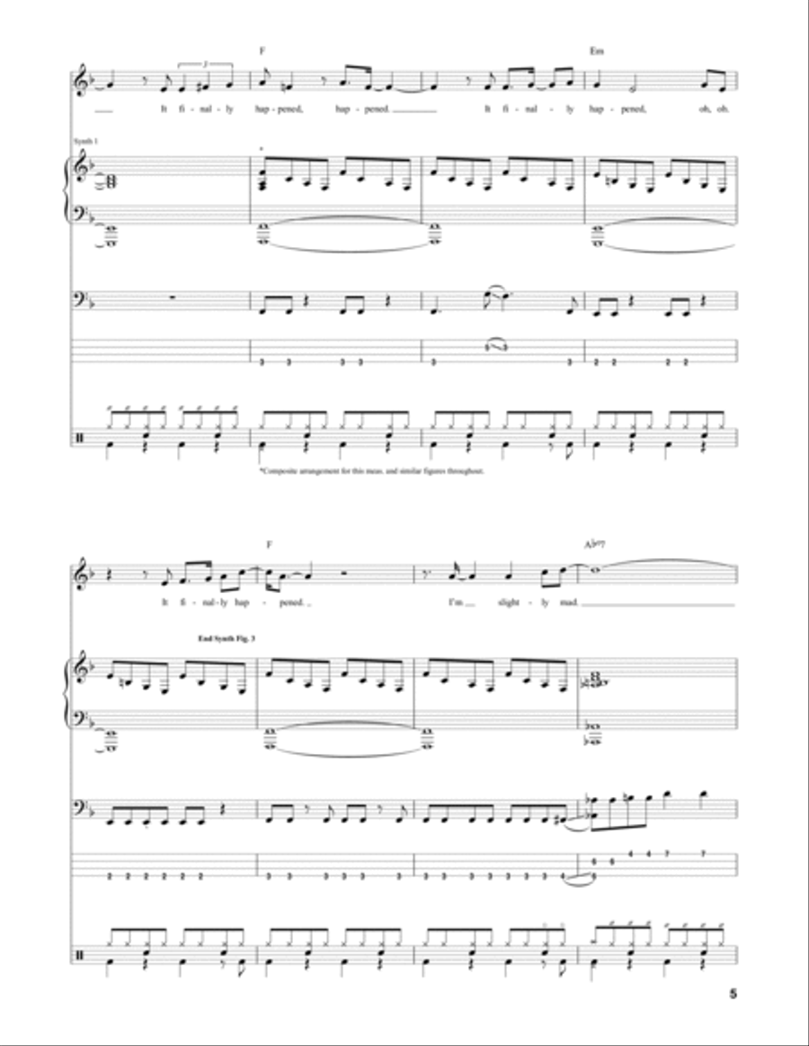 I'm Going Slightly Mad I'm Going Slightly Mad Bass Voice scores gallery preview page 5